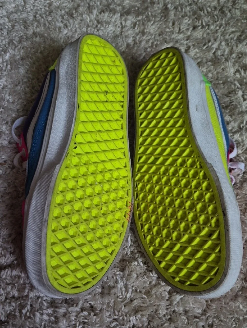 Vans Kids Low-Top Sneakers - Hot Pink, Neon Green & Royal Blue